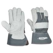 Men's Cow Split Leather Work Gloves - Grey - XL