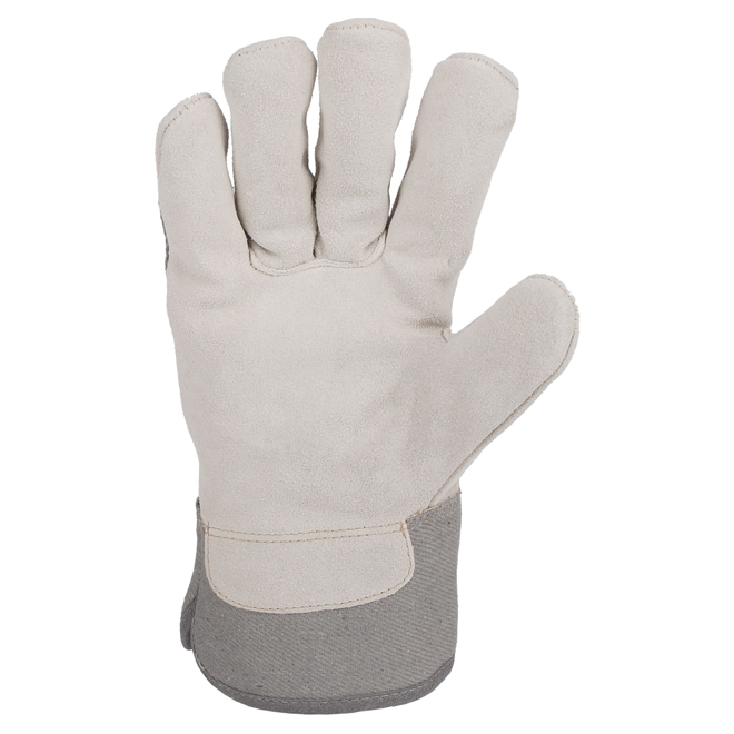 Gants en cuir de vache gris