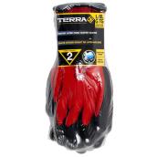 Terra Large/X-Large 2-Pack Male Rubber Nitrile Dipped Winter Work Gloves