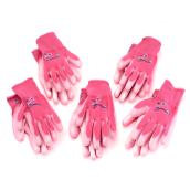 Women's Polyurethane Coated Gardening Gloves - M-L - 5 Pack