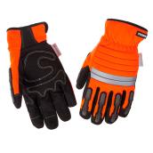 Gants de mécanicien haute visibilité, isolés, orange/noir, G-TG