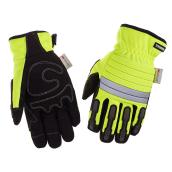 Gants de mécanicien haute visibilité, isolés, jaune/noir, M-G