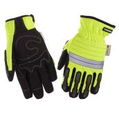 Gants de mécanicien haute visibilité, isolés, jaune/noir, G-TG