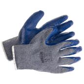 Latex Dipped Gloves - L/XL Size - Grey and Blue - Pack of 6