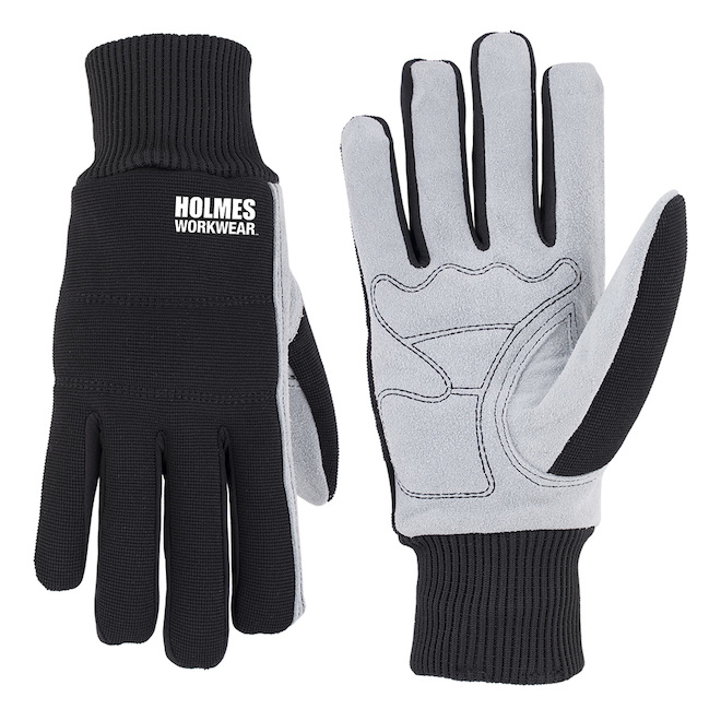 Holmes Hybrid Gloves for Men - Cowsplit Leather - Medium
