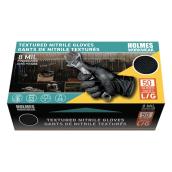 Holmes Disposable Gloves - Nitrile - Unisex - Box of 50 - Large - Black