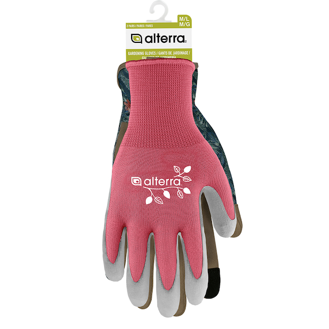 Alterra 2-Pair Leather/Polyurethane Medium/Large Assorted Women Gloves