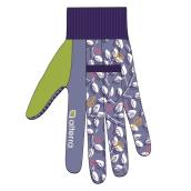 Alterra Purple Jersey Cotton Floral Pattern Garden Gloves for Women - One Size