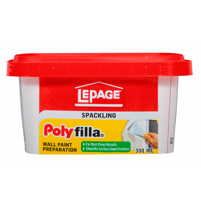 Composé de rebouchage pour mur à peinturer Polyfilla par LePage prêt à l'emploi, 300 ml