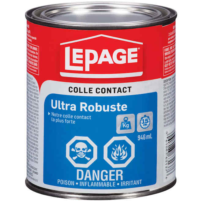 Colle contact ultra robuste LePage, 946 ml