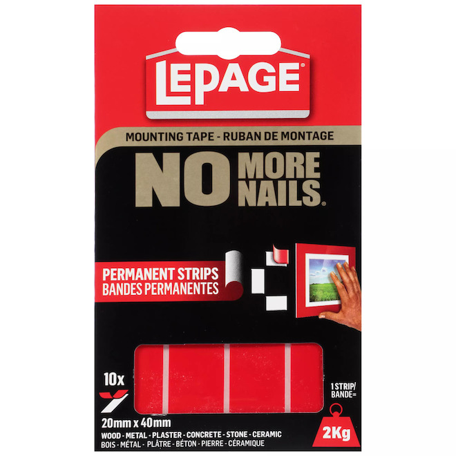 LePage No More Nails Permanent Mounting Strips 1873067 | RONA