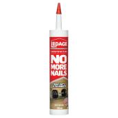 Adhésif de construction Ultra Robuste No More Nails par LePage, 266 ml, blanc