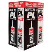 Adhésif à construction PL Premium, Paq/10+2, 295 ml