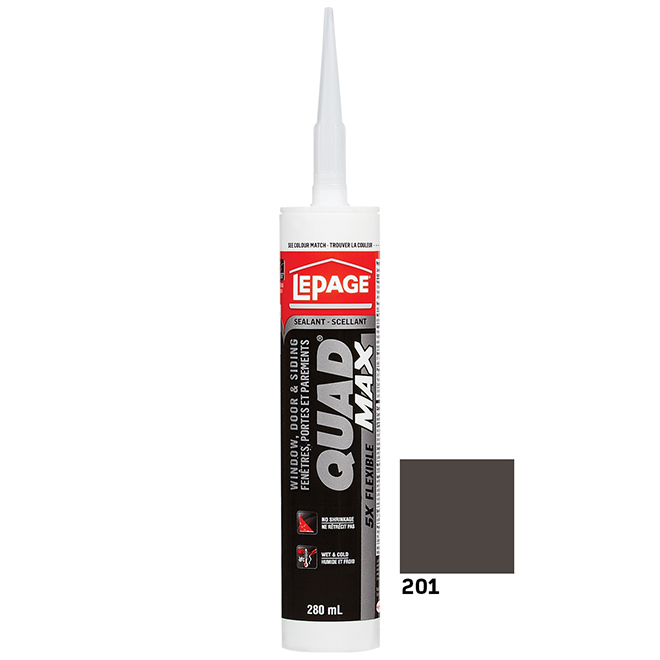 Lepage Quad Max Chestnut Indoor/Outdoor Doors and Windows Sealant - 280-ml