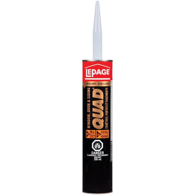 Lepage Quad Doors and Windows Sealant - For Outdoor Use - Chestnut Brown - 295 ml