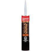 LePage Quad Polymer and Resin Doors and Windows Sealant - Weather-resistant - Granite - 295 mL