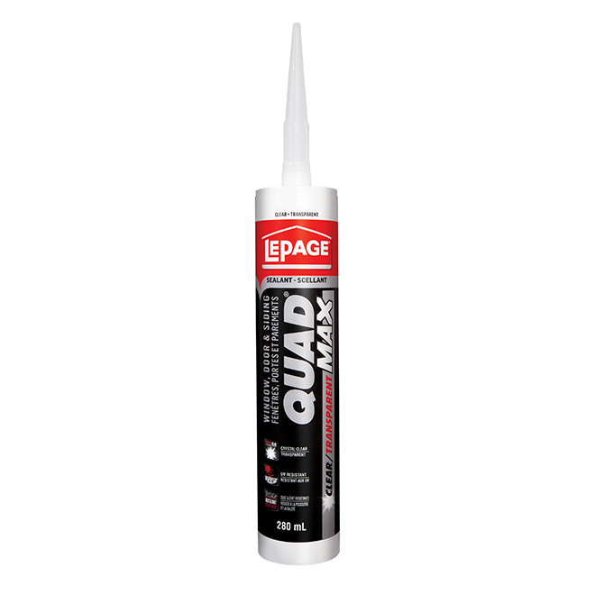 LePage Quad Max Clear Doors and Windows Sealant - 280-ml