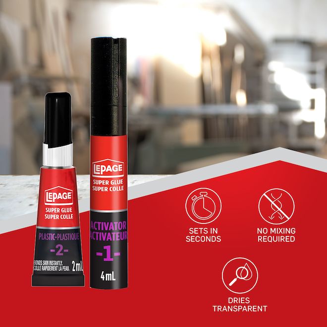 LePage All Plastics Super Glue - 2 ml - Clear