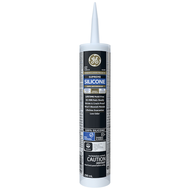 GE Supreme Waterproof Sealant for Doors & Windows Clear 298-ml