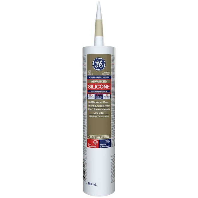 GE 298-ml Almond Beige Kitchen and Bathroom Silicone Sealant