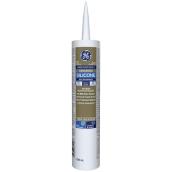 GE Advanced 298-ml White Silicone Sealant for Doors and Windows