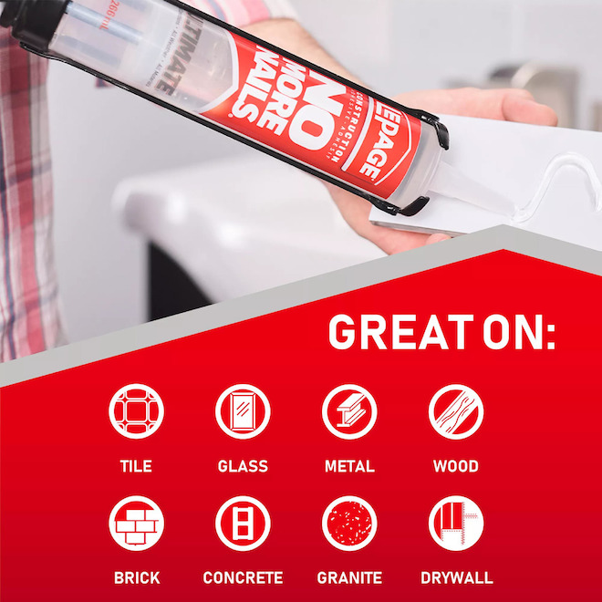 LePage No More Nails Construction Adhesive Crystal Clear - 266-ml