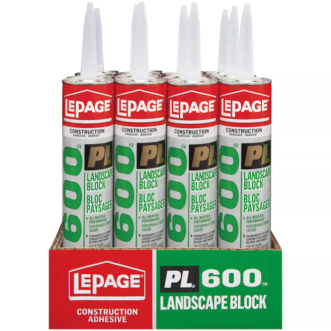 LePage PL 600 Landscape Block Adhesive - 825-ml