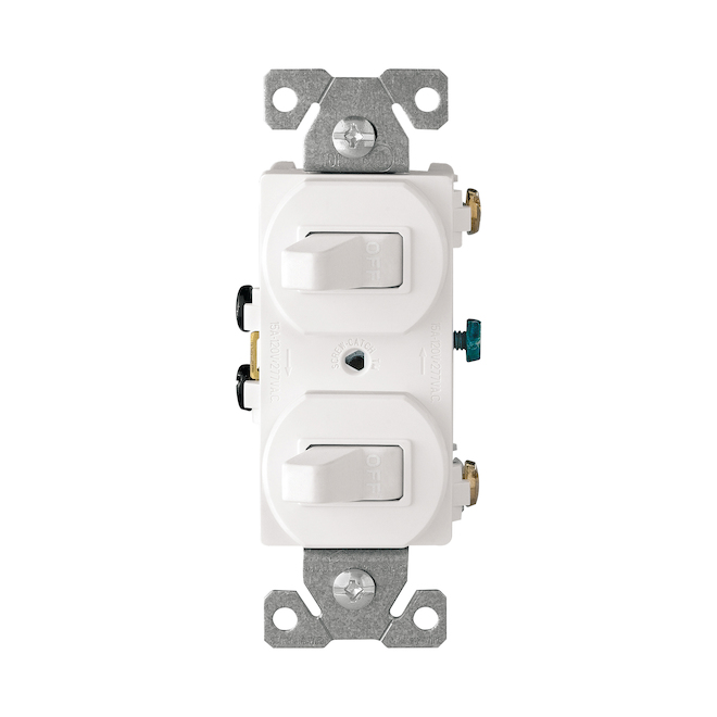 Eaton Light Switch - 15-Amp - 120-Volt - Single-Pole Toggle - White
