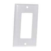 Eaton 1-Gang Standard Decorator Wall Plate - Thermoset - White - 4 1/2-in H x 5/64-in D x 2 3/4-in W