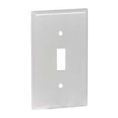 Plaque d'interrupteur à bascule simple Eaton, thermodurci, blanc, 10 par paquet, 4 1/2 H. x 2 3/4 po l. x 7/32 po p.