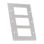 Eaton Standard 3-Gang Wall Plate - Thermoset - White Plastic - 2 3/4-in W x 4 1/2-in H