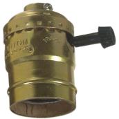 3-Way Turn Knob Lamp holder, Brass