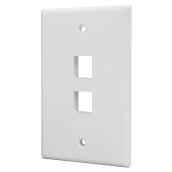 2-Port Quickport Wall Plate - White