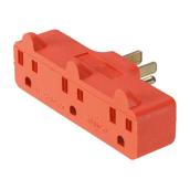 Eaton 3-Outlet Adapter - Orange Thermoplastic - 15-amp - 125-volt