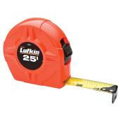 Ruban à mesurer de 1" x 25' avec boîtier orange « Hi-Viz »