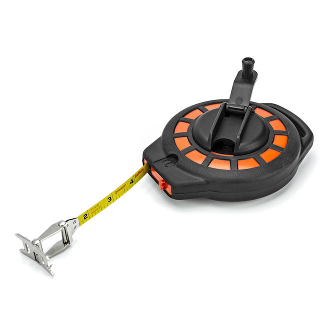 Crescent 3/8-in x 100-ft Orange/Black Measuring Tape