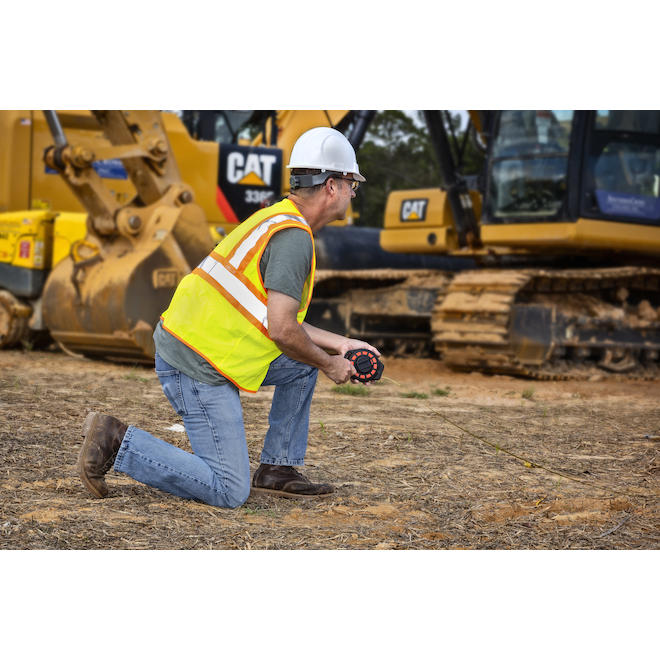 Crescent 3/8-in x 100-ft Orange/Black Measuring Tape
