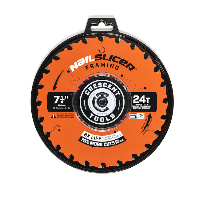 Crescent NailSlicer 7 1/4-in Framing Circular Saw Blade - 24 Carbide Teeth