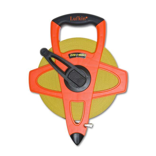 Crescent 100-ft Orange Fiberglass Open Reel Measuring Tape