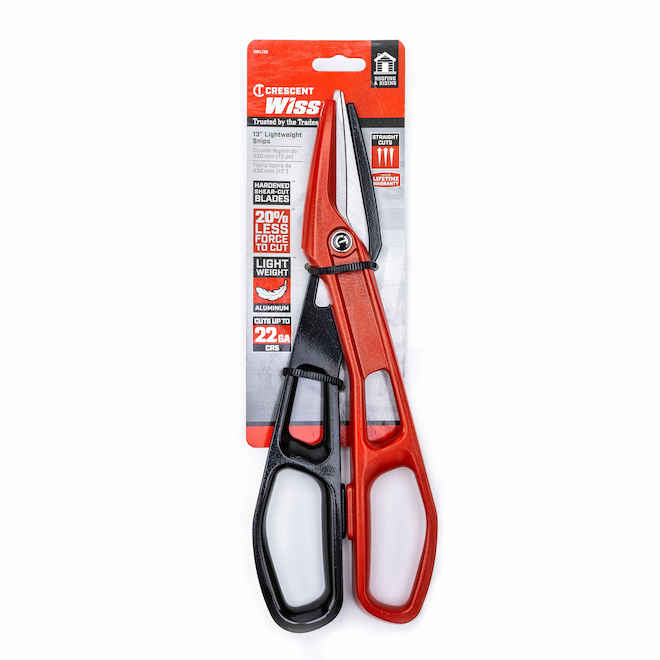 Crescent Wiss Tinner Snips for HVAC and Sheet Metal in Lightweight Aluminum 13-in