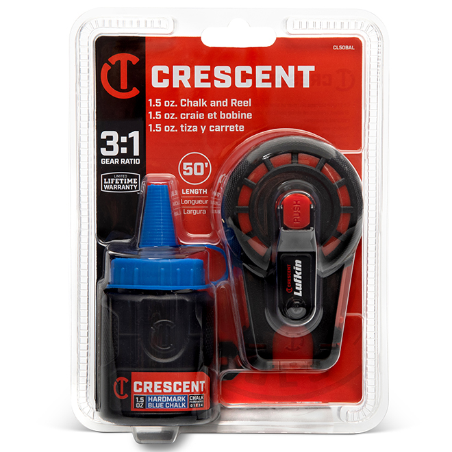 Lufkin 50-ft 1.5 oz Compact Chalk Reel Hardmark Blue Chalk