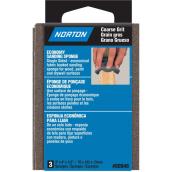 Norton Economy Flexible 60-Grit Coarse Sanding Sponges (3-Pack)