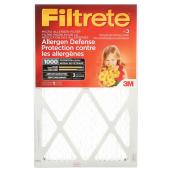 Filtre à fournaise 3M Filtrete pour la réduction des micro-allergènes, 16 po x 25 po x 1 po