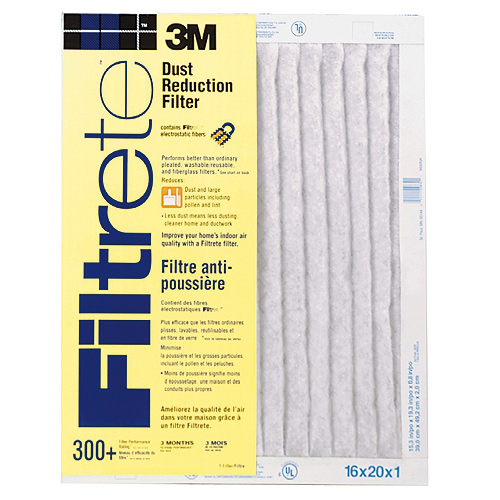 3M Clean Living Basic Dust Electrostatic Pleated Air Filter - 300 MPR - 16-in x 20-in x 1-in - 3 Months
