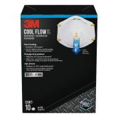 3M Cool Flow Disposable N95 Respirator - 10-Pack