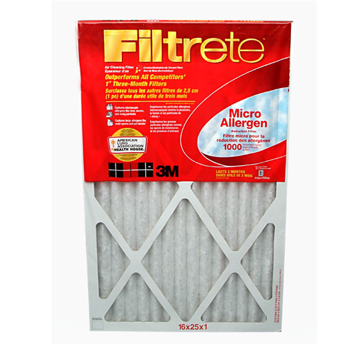 3M Filtrete Furnace Filter - Fibreglass - 11-in x 20-in x 1-in - 1000 MPR