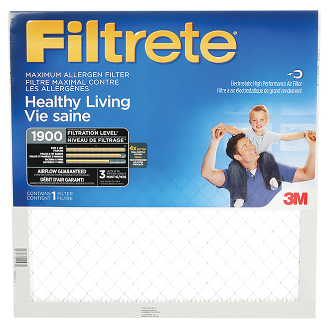 Filtrete Maximum Allergen Reduction Electrostatic Pleated Air Filter - 1900 MPR - 16-in x 25-in x 1-in