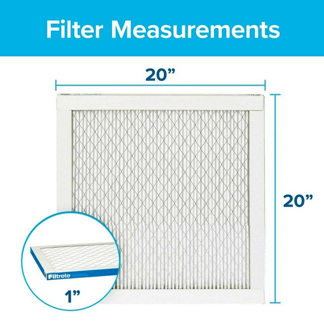 3M Filtrete 1900 MPR Maximum Allergen Reduction Electrostatic Pleated Air Filter - 20 x 20 x 1-in