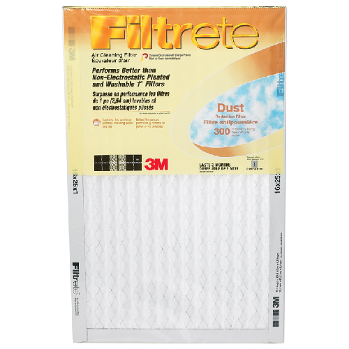 Filtre d'épuration d'air Filtrete, fibre de verre, paquet de 1, 25 po L. x 14 po l. x 1 po p.
