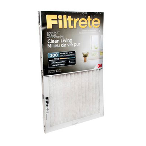 Filtre à air 3M de Filtrete, réduction de la poussière, fibre de verre, électrostatique, 20 po L. x 15 po l. x 1 po p.